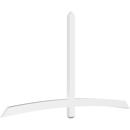 Ekena Millwork Bellingham Architectural Grade PVC Gable Bracket, 96"W x 52"H x 2"D x 4"F, 13/12 Pitch GBP096X52X0204BEL00